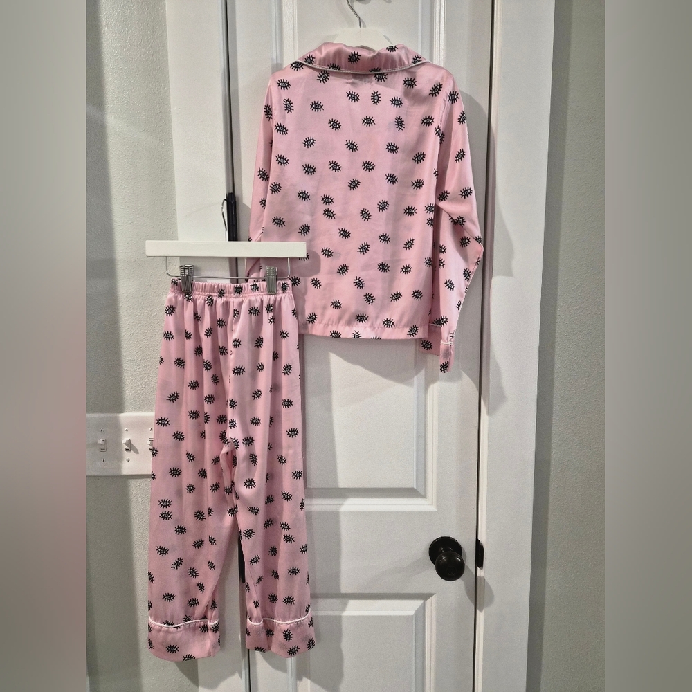 Lola + the Boys Evil Eye Silky Pajama Set, girls size 8, EUC - Picture 4 of 12